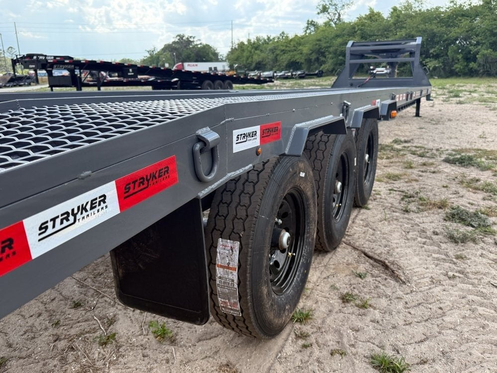 44' Mesh Deck (3) 7k Axles - 12k GVWR Derated- 14 Ply Tires w/Spare - 10' Aluminum Ramps - Warrior W - Truck & Van Trailers/Multi Car Haulers - Stryker Dealership Group