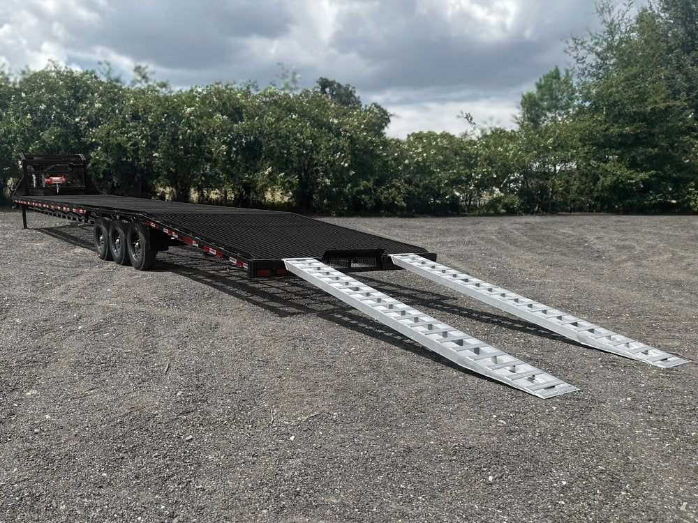 44' Mesh Deck (3) 7k Axles - FULL WIDTH MESH - 12k GVWR Derated- 14 Ply Tires w/Spare - 10' Aluminum - Truck & Van Trailers/Multi Car Haulers - Stryker Dealership Group