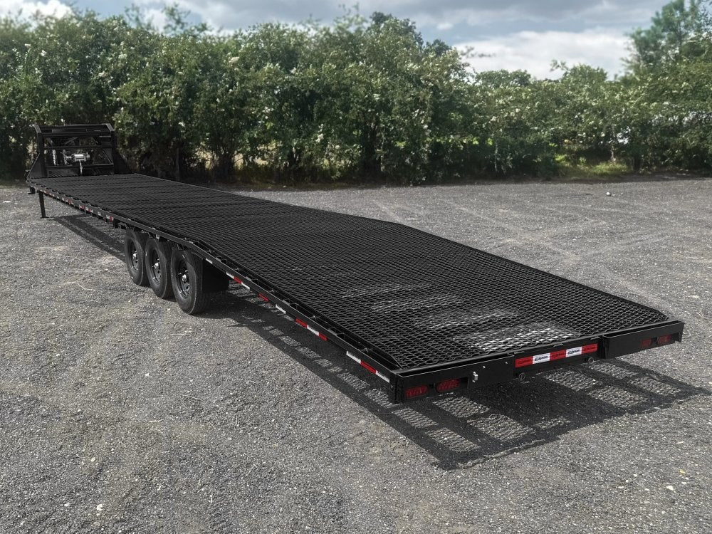 44' Mesh Deck (3) 7k Axles - FULL WIDTH MESH - 12k GVWR Derated- 14 Ply Tires w/Spare - 10' Aluminum - Truck & Van Trailers/Multi Car Haulers - Stryker Dealership Group