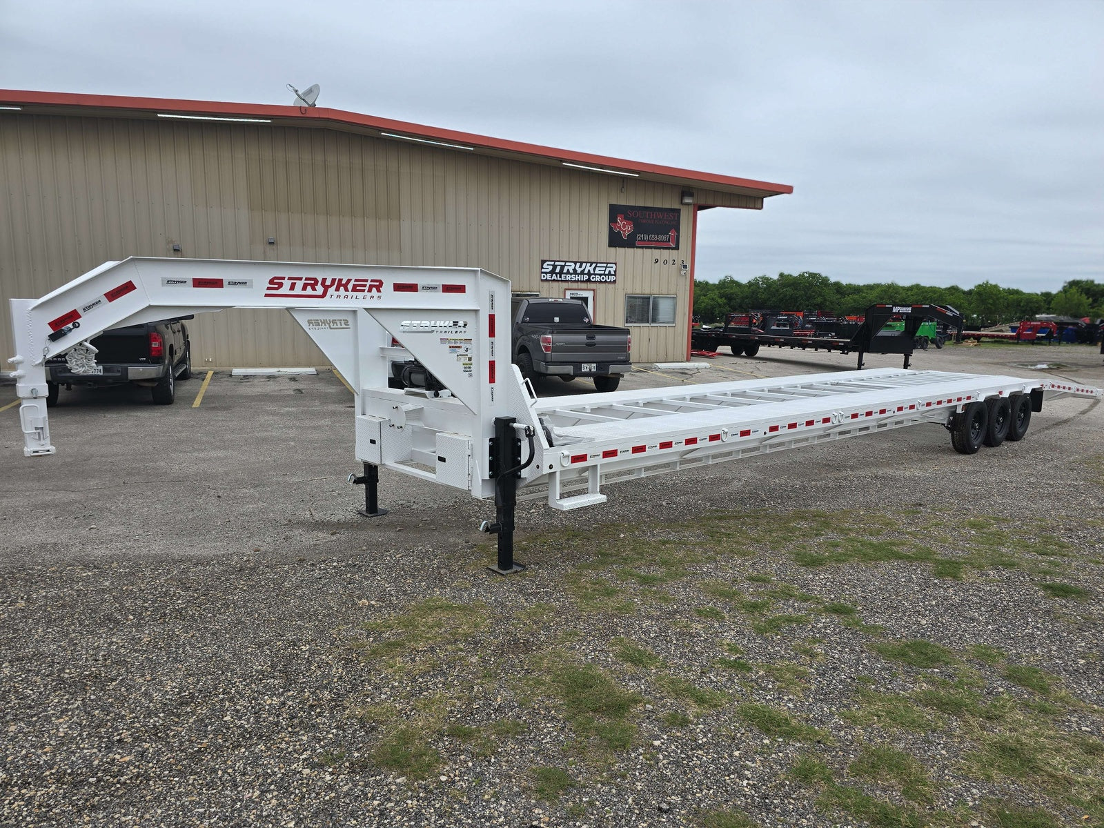 44' Mesh Deck Truck and Van Trailer (3) 7k Axles 14ply Tires w/winch