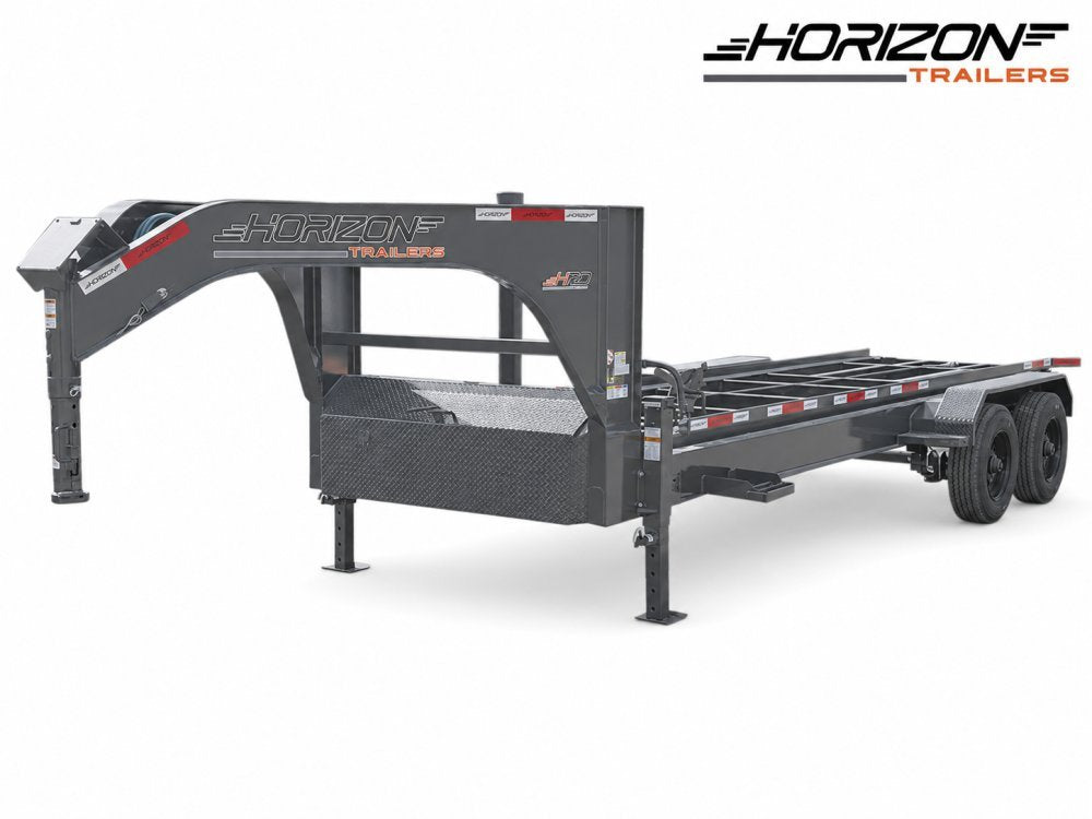 20' Horizon HRD Gooseneck Roll Off Base Trailer Telescopic 24k Lift - (2) 10K Axles 014962