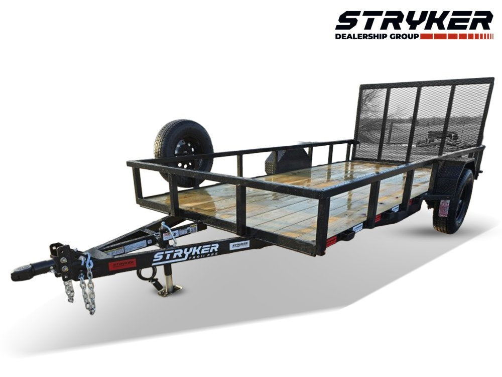 14' Utility Trailer (1) 3.5K Axle, 77" Wide 4' Gate 003807