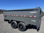 14' Stryker SDT Bumper Pull Dump Trailer 48" Side Walls - (2) 7k Axles 3928