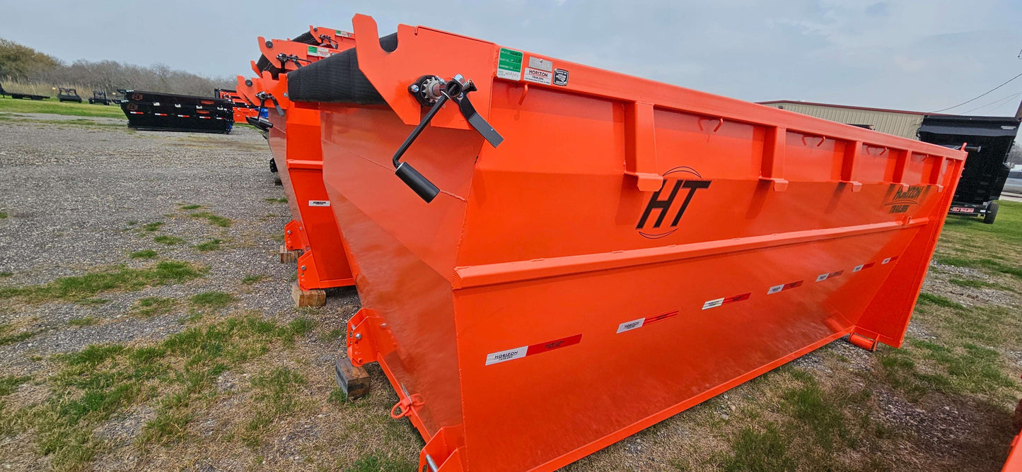 16' Horizon EDZ Roll Off Bin 6' walls - Orange 2979