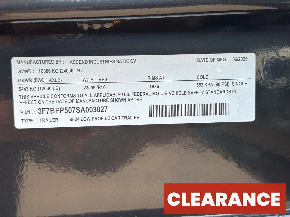 50' Low Profile Wedge (2) 12k Elec/Hyd Axles, Winch, 10' Aluminum Ramps, Spare - Wedge 3 Car Hauler - Multi Car Haulers - Stryker Dealership Group