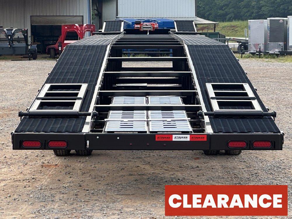 50' Low Profile Wedge (2) 12k Elec/Hyd Axles, Winch, 10' Aluminum Ramps, Spare - Wedge 3 Car Hauler - Multi Car Haulers - Stryker Dealership Group