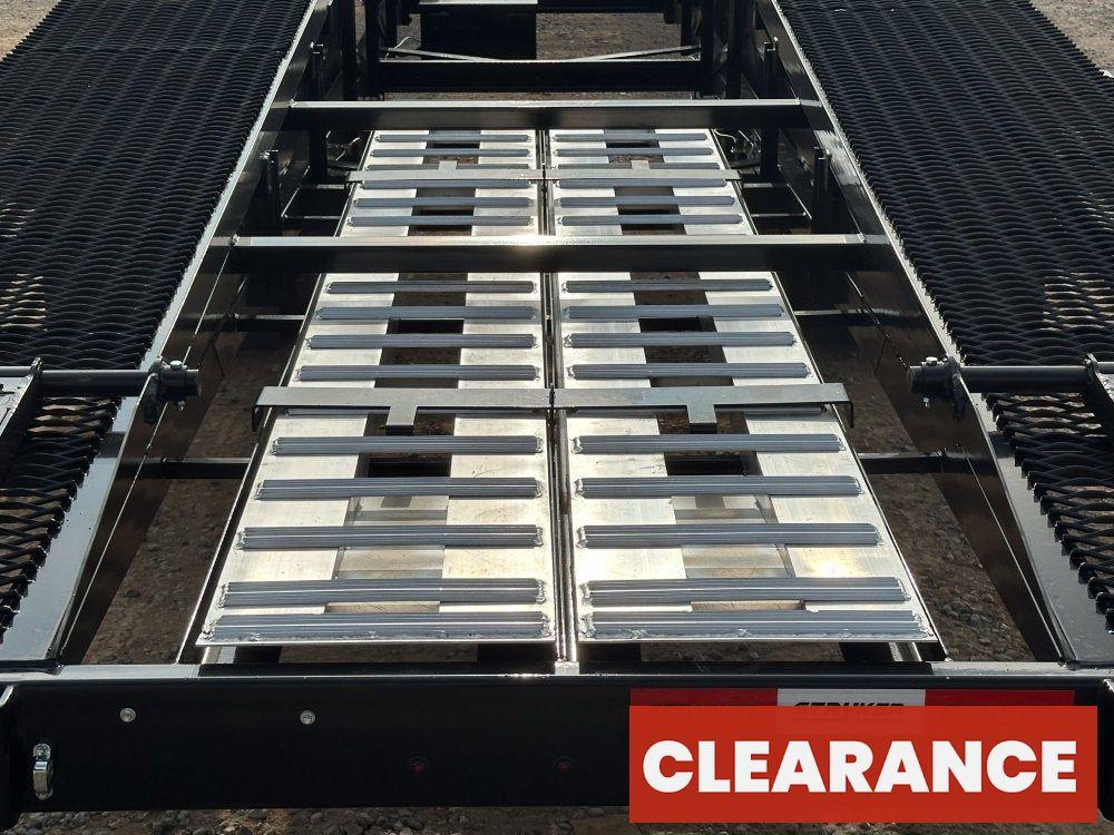 50' Low Profile Wedge (2) 12k Elec/Hyd Axles, Winch, 10' Aluminum Ramps, Spare - Wedge 3 Car Hauler - Multi Car Haulers - Stryker Dealership Group