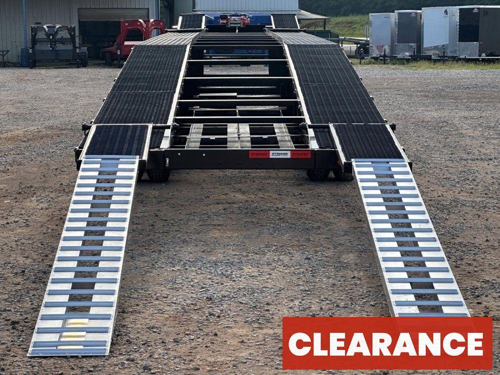 50' Low Profile Wedge (2) 12k Elec/Hyd Axles, Winch, 10' Aluminum Ramps, Spare - Wedge 3 Car Hauler - Multi Car Haulers - Stryker Dealership Group