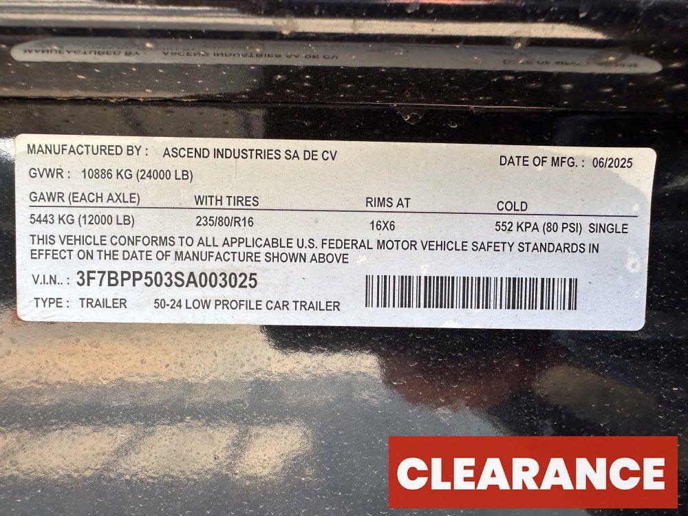 50' Low Profile Wedge (2) 12k Elec/Hyd Axles, Winch, 10' Aluminum Ramps, Spare - Wedge 3 Car Hauler - Multi Car Haulers - Stryker Dealership Group