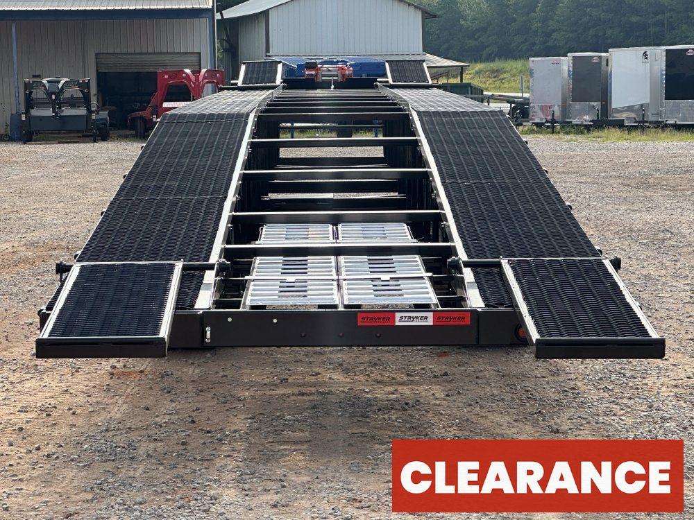 50' Low Profile Wedge (2) 12k Elec/Hyd Axles, Winch, 10' Aluminum Ramps, Spare - Wedge 3 Car Hauler - Multi Car Haulers - Stryker Dealership Group