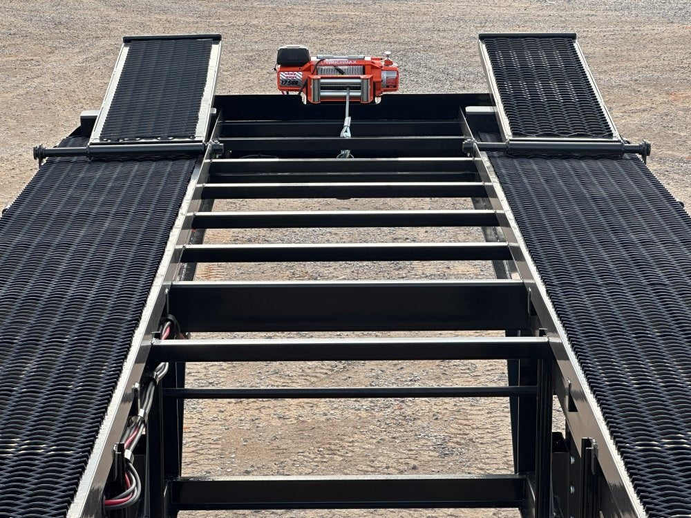 50' Low Profile Wedge (2) 12k Elec/Hyd Axles, Winch, 10' Aluminum Ramps, Spare - Wedge 3 Car Hauler/Multi Car Haulers - Stryker Dealership Group