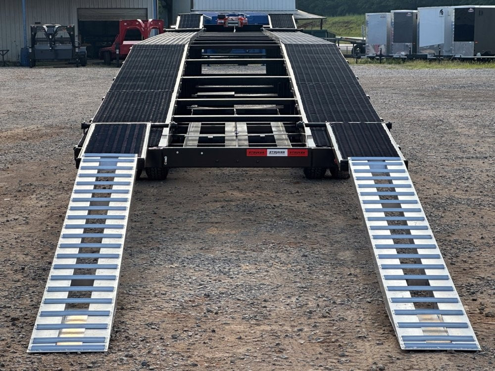 50' Low Profile Wedge (2) 12k Elec/Hyd Axles, Winch, 10' Aluminum Ramps, Spare - Wedge 3 Car Hauler - Multi Car Haulers - Stryker Dealership Group