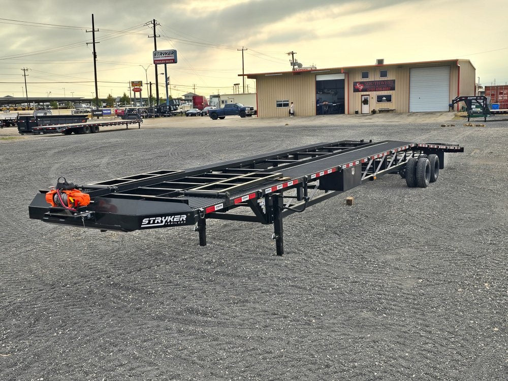 50' Low Profile Wedge (2) 12k Elec/Hyd Axles, Winch, 10' Aluminum Ramps, Spare - Wedge 3 Car Hauler/Multi Car Haulers - Stryker Dealership Group
