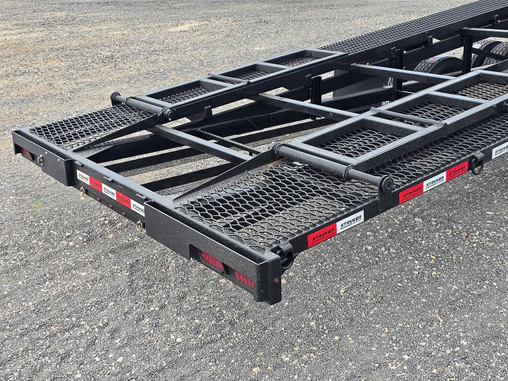 50' Low Profile Wedge (2) 12k Elec/Hyd Axles, Winch, 10' Aluminum Ramps, Spare - Wedge 3 Car Hauler/Multi Car Haulers - Stryker Dealership Group