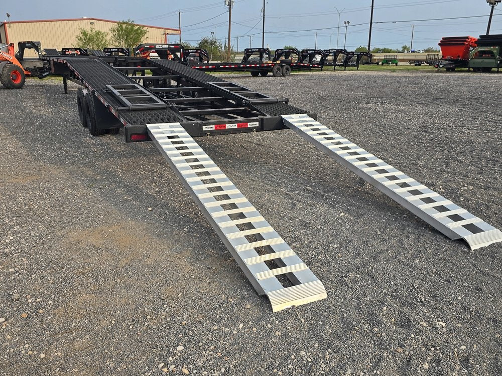 50' Low Profile Wedge (2) 12k Elec/Hyd Axles, Winch, 10' Aluminum Ramps, Spare - Wedge 3 Car Hauler/Multi Car Haulers - Stryker Dealership Group