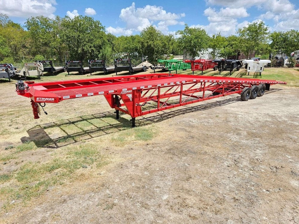 50' Wedge Car Hauler (3) 7k Axles - Winch - 14ply Tires plus Spare - 10' Aluminum Ramps - Wedge 3 Car Hauler/Multi Car Haulers - Stryker Dealership Group
