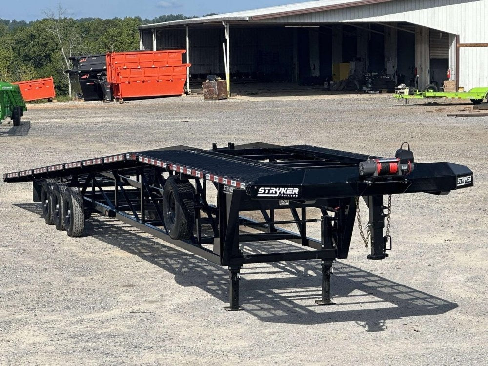 50' Wedge Car Hauler (3) 7k Axles - Winch - 14ply Tires plus Spare - 10' Aluminum Ramps - Wedge 3 Car Hauler - Stryker Dealership Group