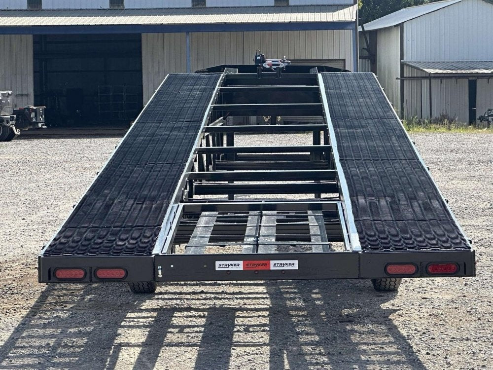 50' Wedge Car Hauler (3) 7k Axles - Winch - 14ply Tires plus Spare - 10' Aluminum Ramps - Wedge 3 Car Hauler - Stryker Dealership Group