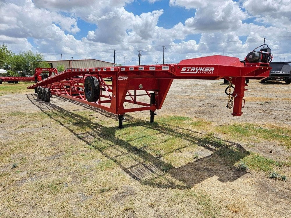 50' Wedge Car Hauler (3) 7k Axles - Winch - 14ply Tires plus Spare - 10' Aluminum Ramps - Wedge 3 Car Hauler - Stryker Dealership Group