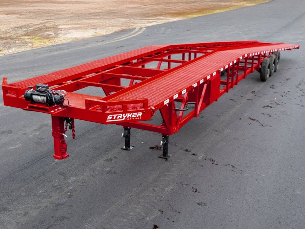 50' Wedge Car Hauler (3) 7k Axles - Winch - 14ply Tires plus Spare - 10' Aluminum Ramps - Wedge 3 Car Hauler/Multi Car Haulers - Stryker Dealership Group