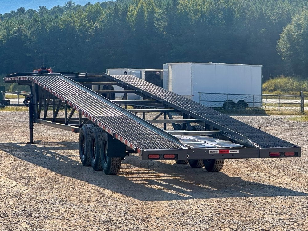 50' Wedge Car Hauler (3) 7k Axles - Winch - 14ply Tires plus Spare - 10' Aluminum Ramps - Wedge 3 Car Hauler/Multi Car Haulers - Stryker Dealership Group