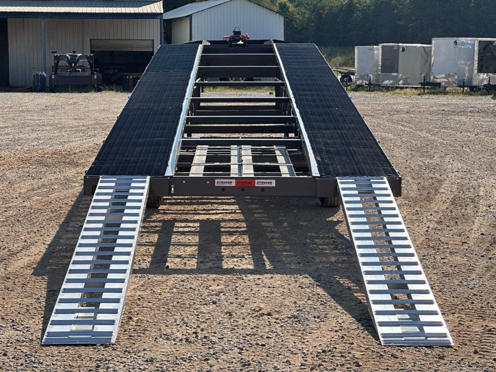50' Wedge Car Hauler (3) 7k Axles - Winch - 14ply Tires plus Spare - 10' Aluminum Ramps - Wedge 3 Car Hauler/Multi Car Haulers - Stryker Dealership Group