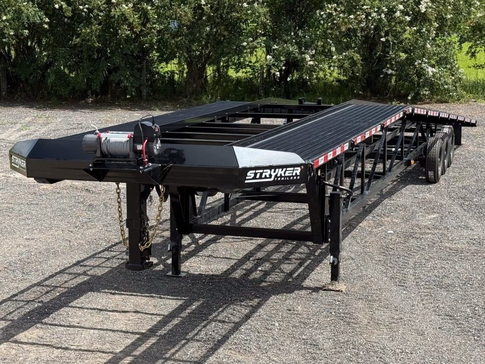 50' Wedge Car Hauler (3) 7k Axles - Winch - 14ply Tires plus Spare - 10' Aluminum Ramps - Wedge 3 Car Hauler/Multi Car Haulers - Stryker Dealership Group