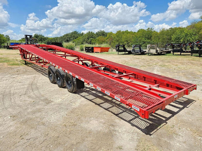 50' Wedge Car Hauler (3) 7k Axles - Winch - 14ply Tires plus Spare - 10' Aluminum Ramps INV-3062 - Wedge 3 Car Hauler - Stryker Dealership Group