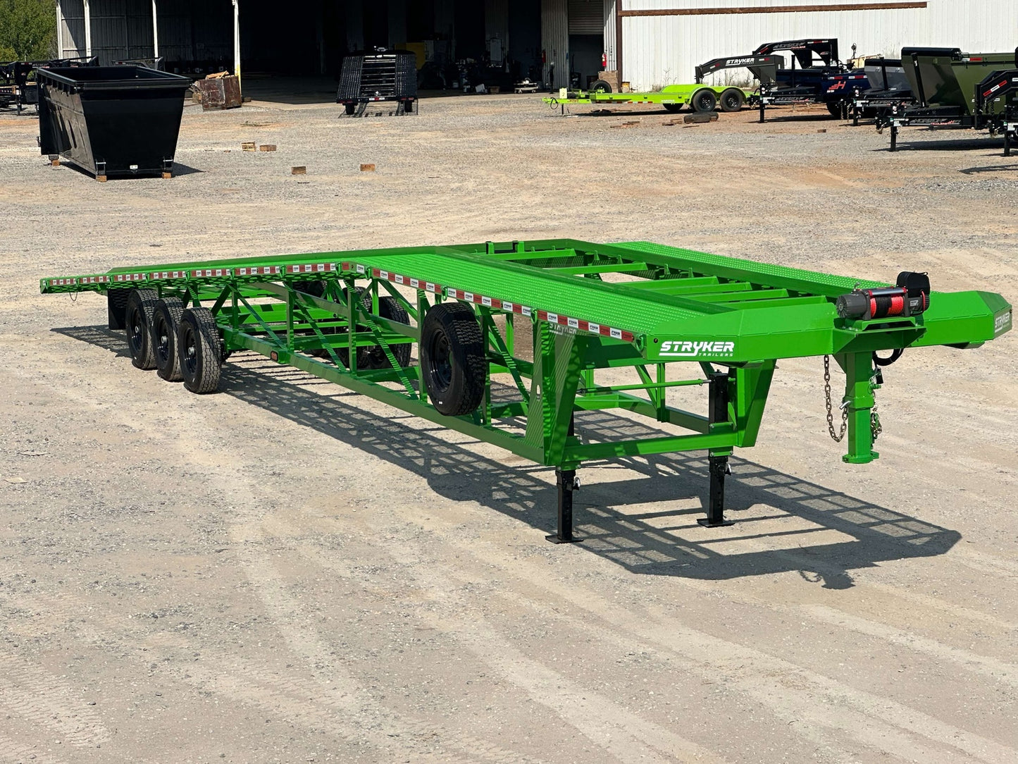 50' Wedge Car Hauler (3) 7k Axles - Winch - 14ply Tires plus Spare - 10' Aluminum Ramps WDG50G-7K-LG - Ghost Wedge 3 Car Haulers - Stryker Dealership Group