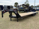 40' Stryker Gooseneck Hotshot Non-CDL Deckover Trailer Mega Ramps - (2) 10K Axles - Derated 4602