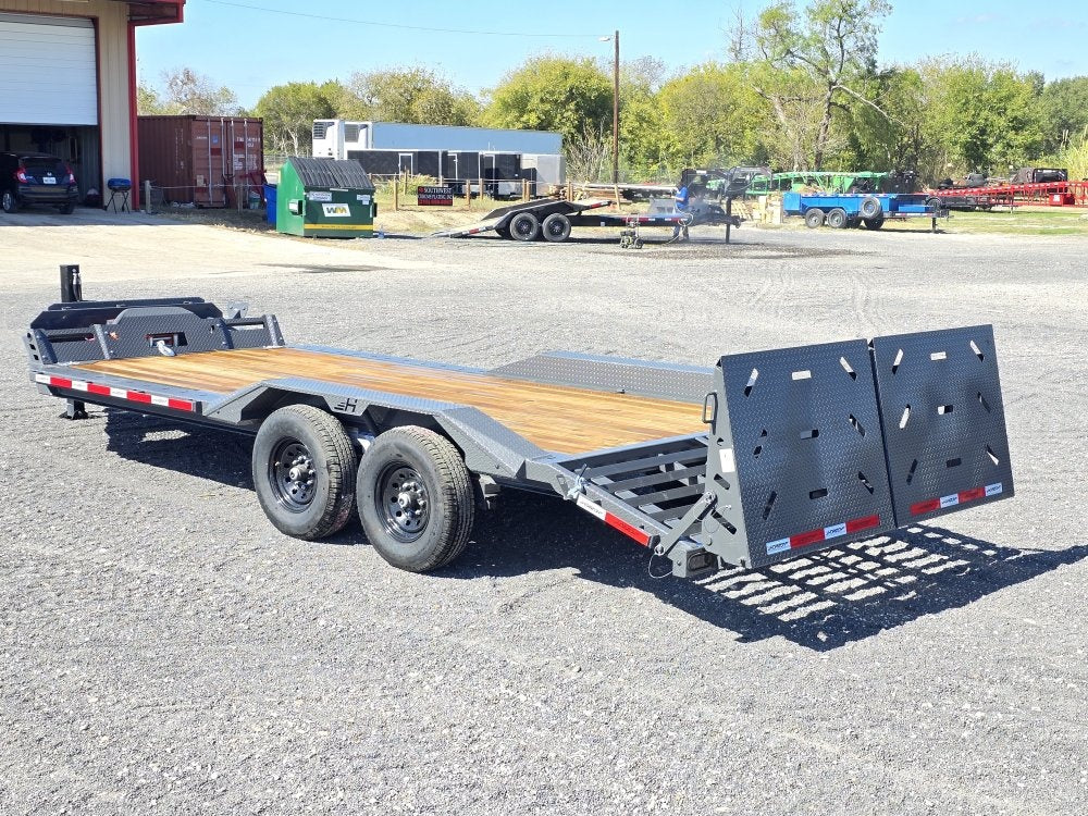 EHZ 20' x 83" BP EQUIPMENT TRAILER (2) 7K Axles, Mega Ramps, 14 Ply Tires 13435
