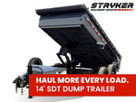 14' Stryker SDT Bumper Pull Dump Trailer 24" Side Walls - (2) 7k Axles 004268