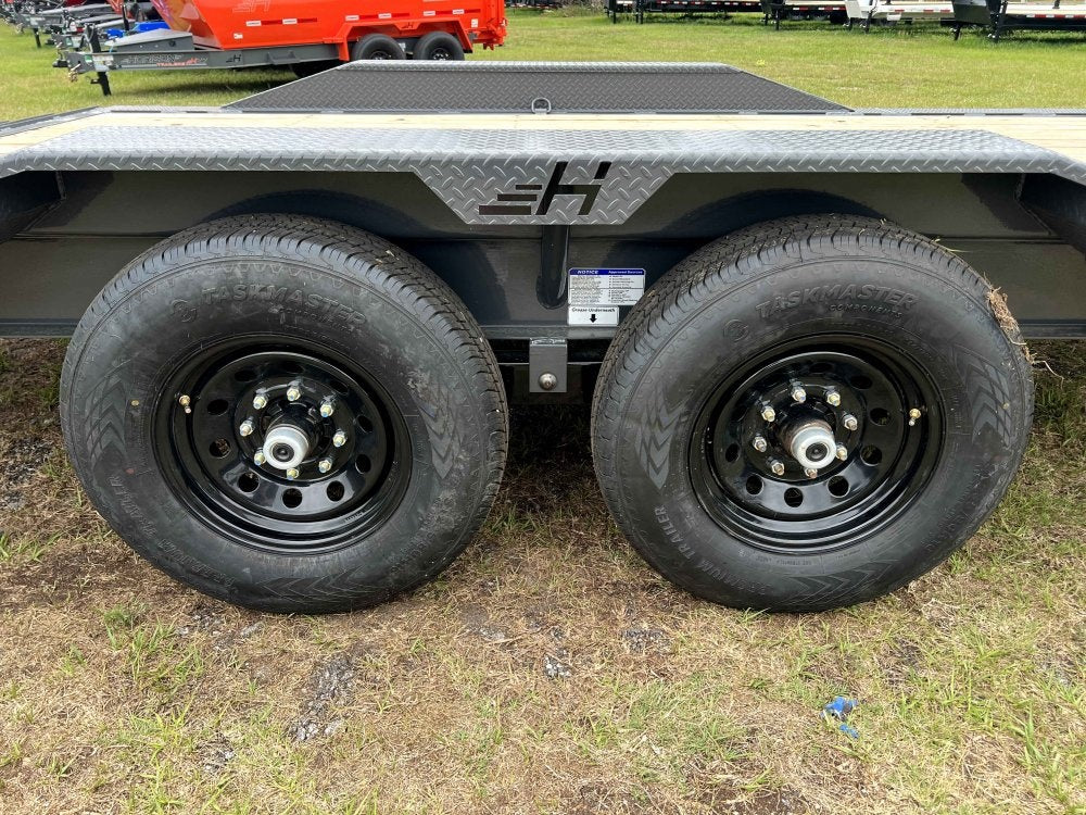 18' EHZ BP Equipment Trailer 2 - 7k Axles Slide in Ramps Drive Over Fenders 2746