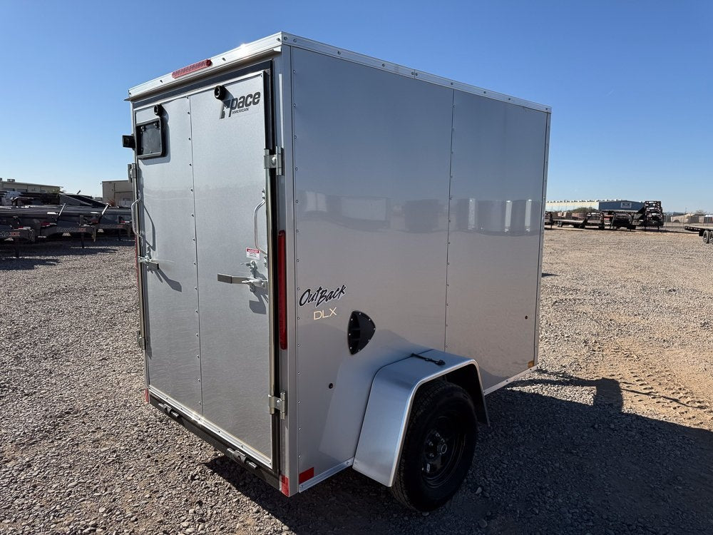 5 x 8 Outback DLX Flat Top V Nose (1) - 3500 lb Axle - Enclosed - Stryker Dealership Group