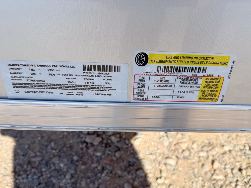 5 x 8 Outback DLX Flat Top V Nose (1) - 3500 lb Axle - Enclosed - Stryker Dealership Group