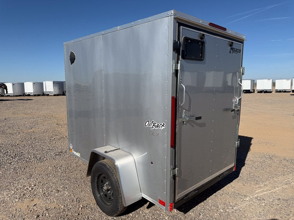 5 x 8 Outback DLX Flat Top V Nose (1) - 3500 lb Axle - Enclosed - Stryker Dealership Group