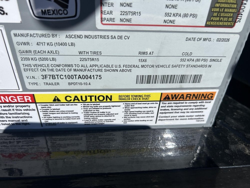 5'x10' Stryker CDT Compact Bumper Pull Dump Trailer 20" Side Walls - (2) 5.2k Axles - Bumper Pull Dump - Dump Trailers - Stryker Dealership Group