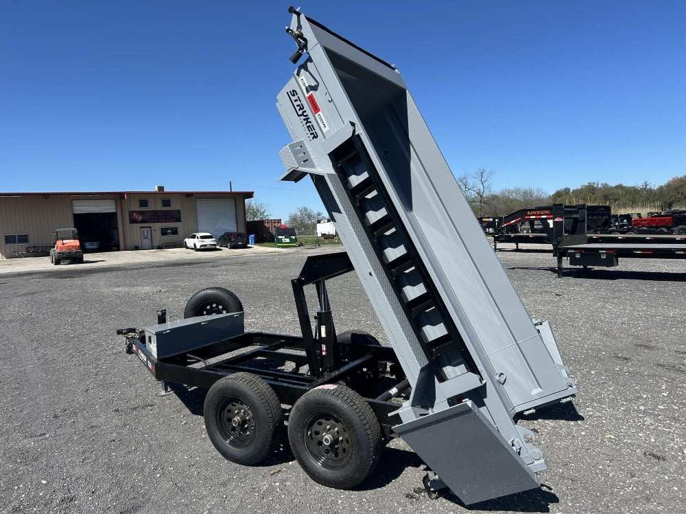 5'x10' Stryker CDT Compact Bumper Pull Dump Trailer 20" Side Walls - (2) 5.2k Axles - Bumper Pull Dump - Dump Trailers - Stryker Dealership Group