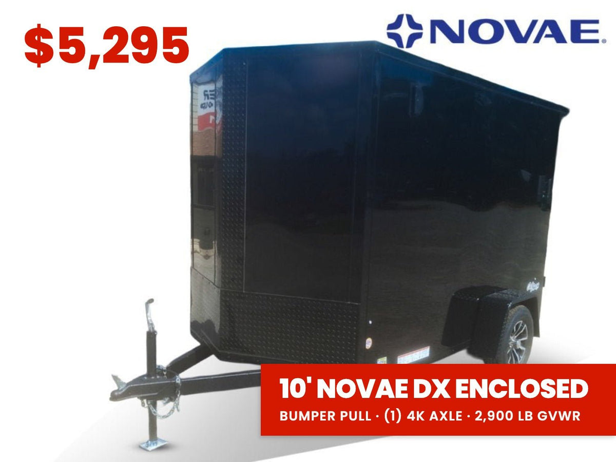 6 x 10 DX 3K Flat Top V Nose Enclosed (1) - 3500 lb Axle 155320 - Stryker Dealership Group