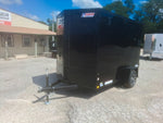 6 x 10 DX 3K Flat Top V Nose Enclosed (1) - 3500 lb Axle 155320 - Stryker Dealership Group