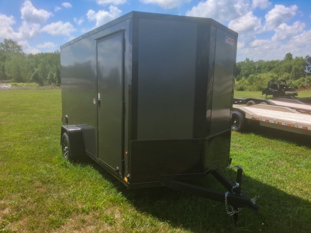 6 x 12 Outback DLX Flat Top V Nose (1) - 3500 lb Axle 140281 - Stryker Dealership Group