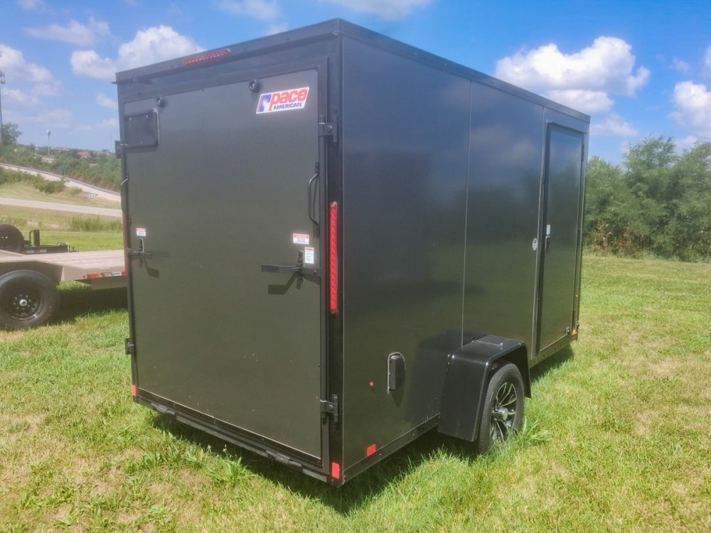 6 x 12 Outback DLX Flat Top V Nose (1) - 3500 lb Axle 140281 - Stryker Dealership Group
