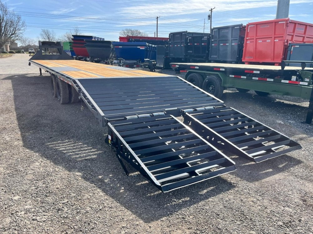 40' DKO Gooseneck Deckover 35' + 5' Mega Ramps (2) 12K Axles 011385