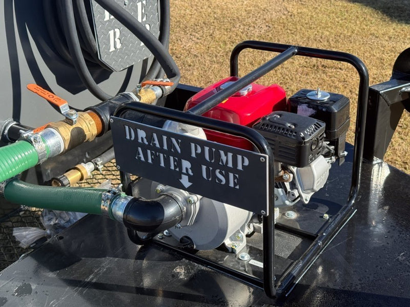 1000 Gallon Water Tank Trailer with Pump and Hose 37-419