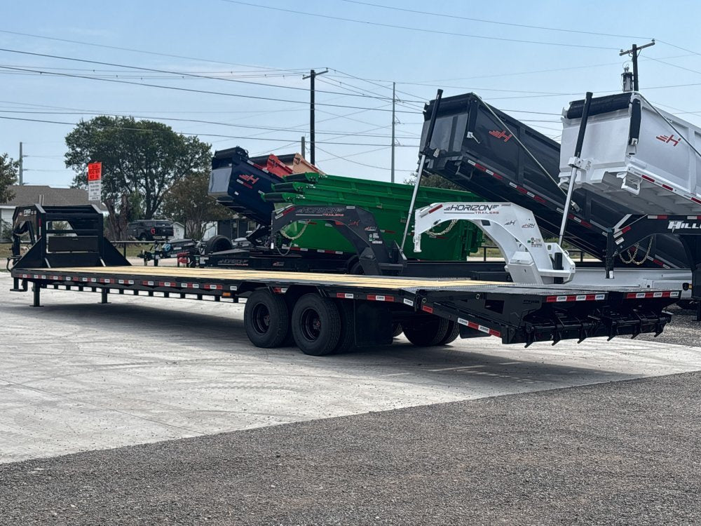 40' Stryker Gooseneck Hotshot Non-CDL Deckover Trailer Mega Ramps - (2) 10K Axles - Derated 43-4CD