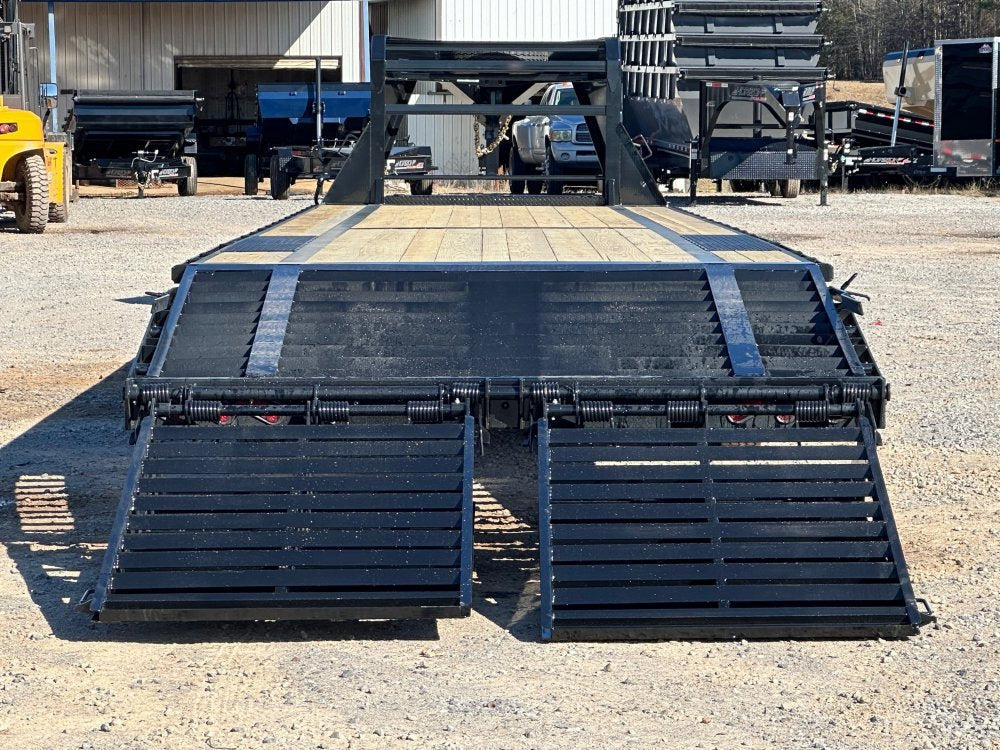 40' Stryker Gooseneck Hotshot Non-CDL Deckover Trailer Mega Ramps - (2) 7K Axles 36-4C5