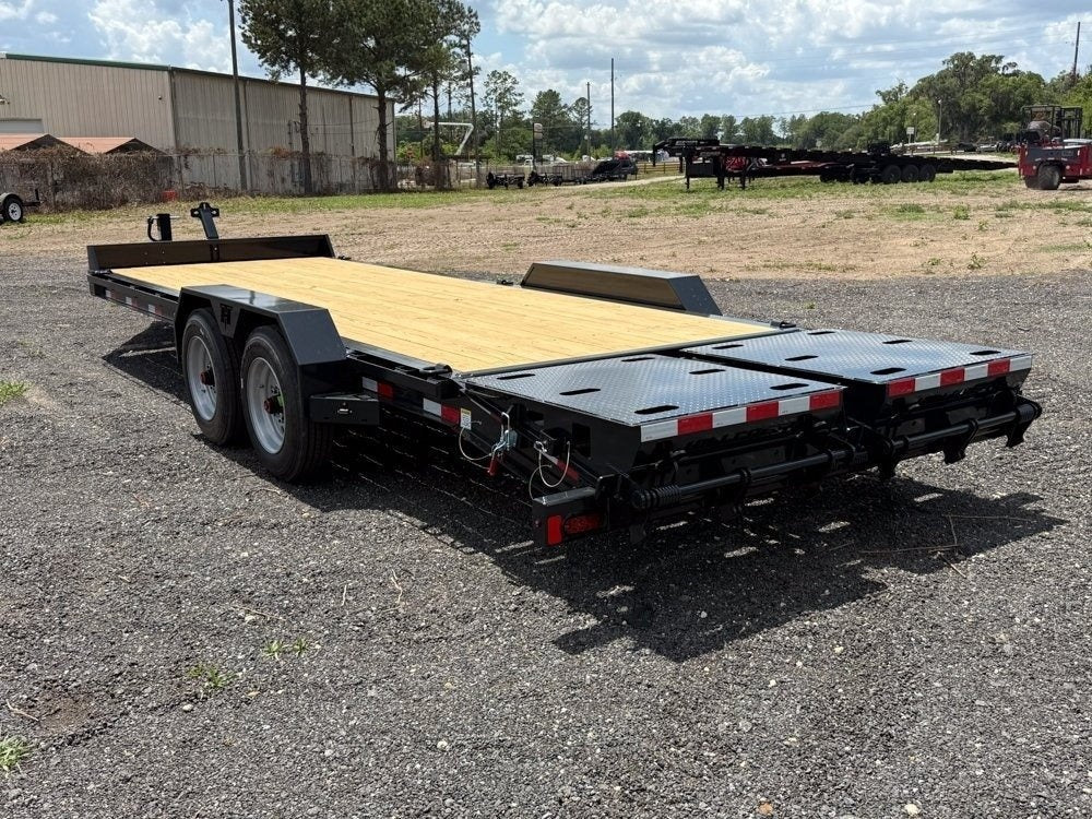 24' I-Beam Equipment Trailer Mega Ramps BP - 8k Axles - 17.6k 2007