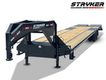 40' Stryker Gooseneck Hotshot Non-CDL Deckover Trailer Mega Ramps - (2) 8K Axles 30-4EF
