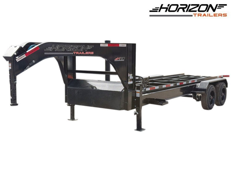 20' Horizon HRD Gooseneck Roll Off Base Trailer Telescopic 24k Lift - (2) 10K Axles 020327