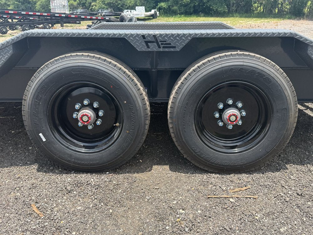 24' HEH Bumper Pull Equipment Trailer Drive Over Fenders Mega Ramps - (2) 10K Axles 019962